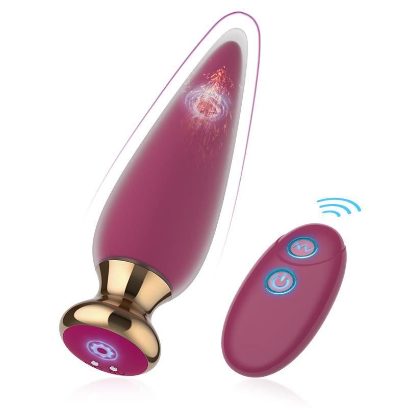 Magnetic Suction Charging Remote Control Vibration Luminous Anal Plug App Control Prostate Massager For Men And Women