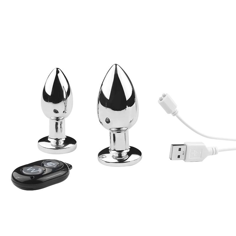 New Metal Anal Plug Sex Toys Butt Remote Control Wireless Anal Plug Vibrator For Women Men