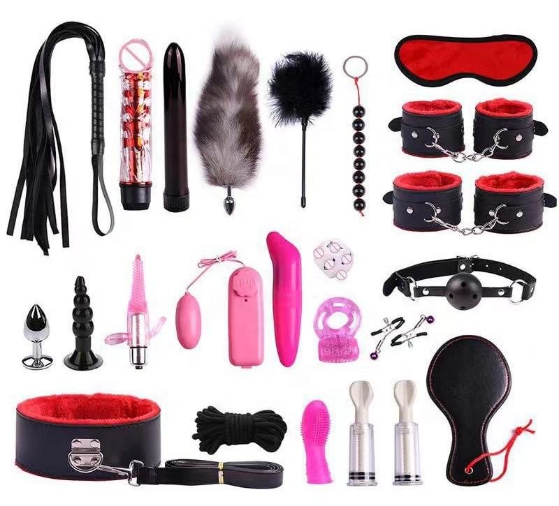 Factory Price 23 Pcs/set Sex Toys For Couple Bondage Kit Sexy Flirting Fetish Bdsm Set