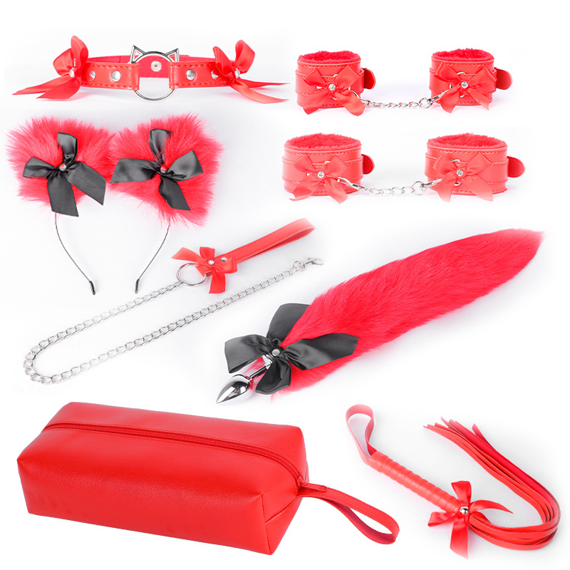 High Quality Pvc Sm Bondage Sets Handcuffs- Adult Fetish Sm Products Couple Bondage Gear B Sets Fetish-kit-bdsm- For Fun