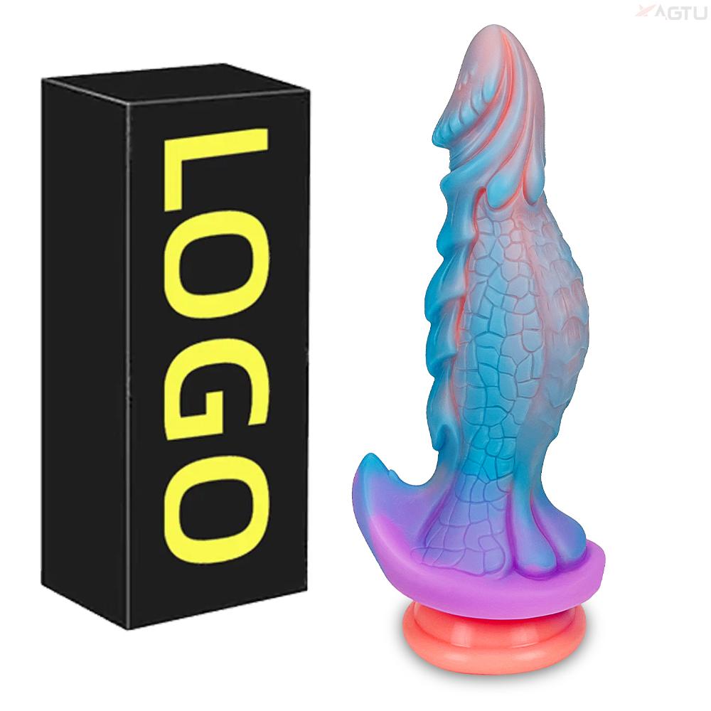 Colorful Anal Plug Liquid Silicone Female Masturbation Device Big Dick Clitoris Simulation Dildo Adult Toy For Female Couples