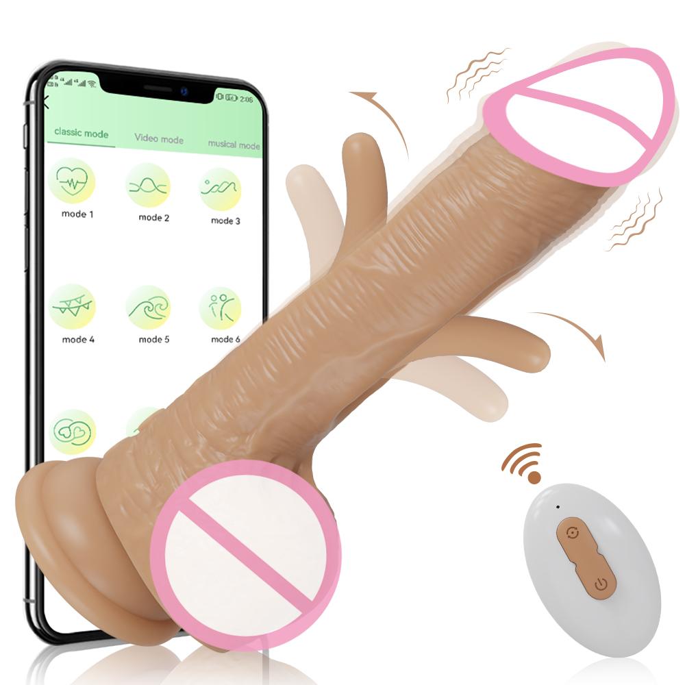  2 In 1 App Remote Control Liquid Silicone Dildos Patting Vibrator Sex Toys For Women Masturbators Adult Toy Wholesale