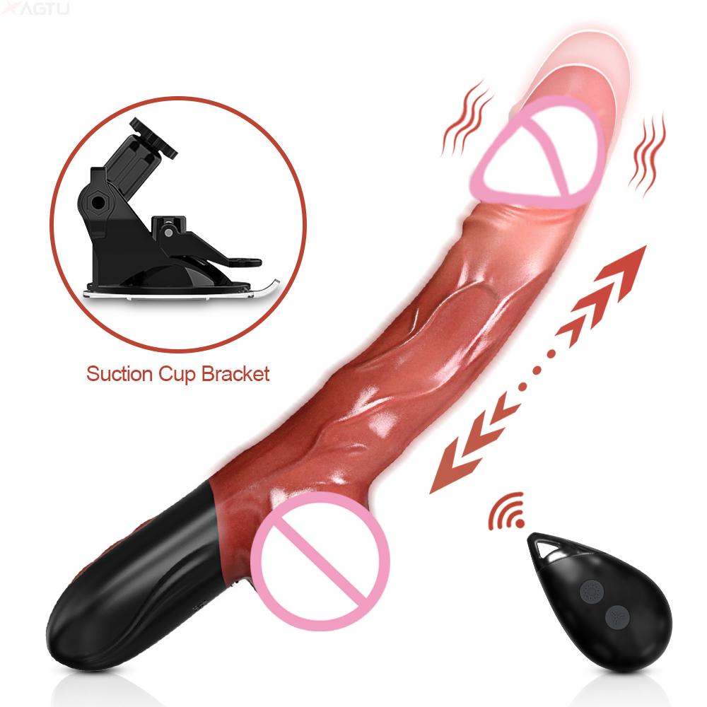 Drop-shipping Sex Machine Realistic Anal Stimulation Thrusting Dildo 10 Thrusting &amp; Vibrating Modes For Women