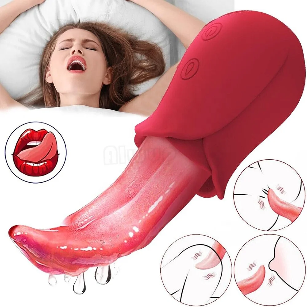  Powerful Stimulator Adult Strong Vibrator Tongue For Clitoris And Breast Massager Tongue Licking Sex Toys For Female