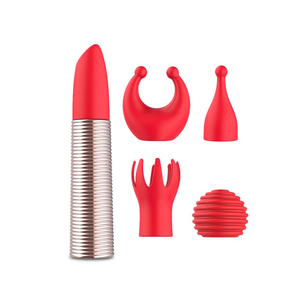 Mini Powerful Replacement Red Bullet Vibrator Female Sex Toy Metal Lipstick Vibrators Battery Size For Women