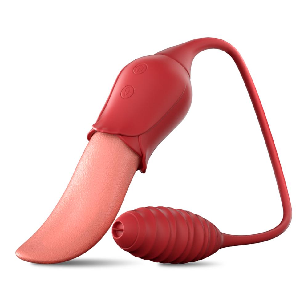  2 In 1 Tongue Teasing And Love Egg Powerful Stimulator For Clitoris And Breast Massager Tongue Vibration For Female