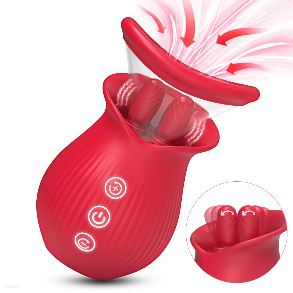 Wholesale New Arrival Silicone Rose Adult Toys G-spot Vibrator Vibrating Sex Toy Women&#39;s Vibrators