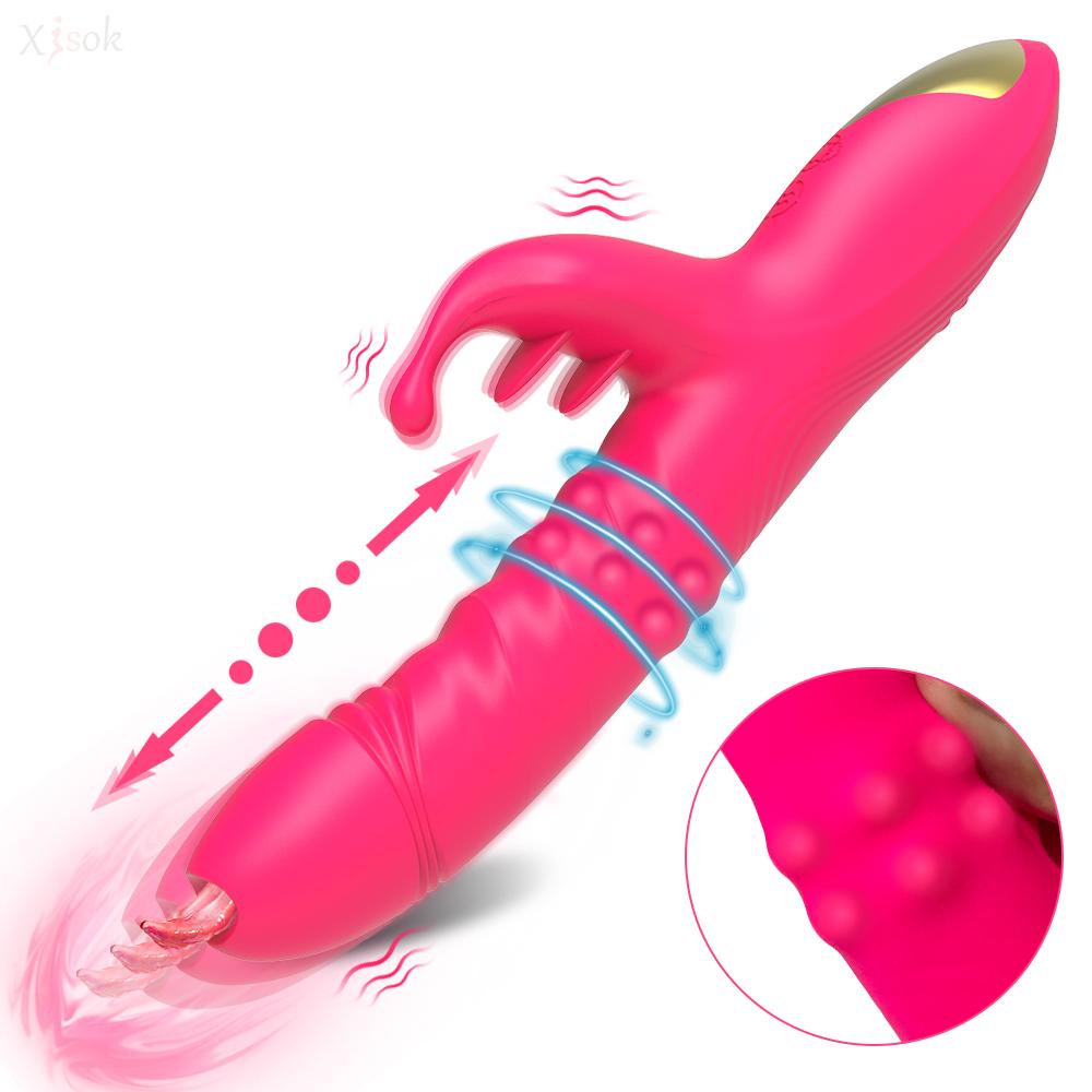 Sex Toys Manufacturer Wholesale 4 In 1 New Design Women&#39;s Vaginal G Spot Vibrator Vibrating Dildo Sex Toys Adults For Women