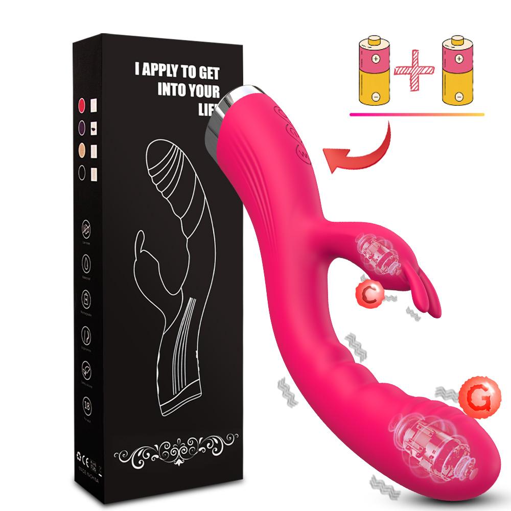 G Spot Rabbit Vibrator Clitoris Stimulation Waterproof Dildo With 10 Powerful Vibration Dual Motor Massager For Women Or Couple