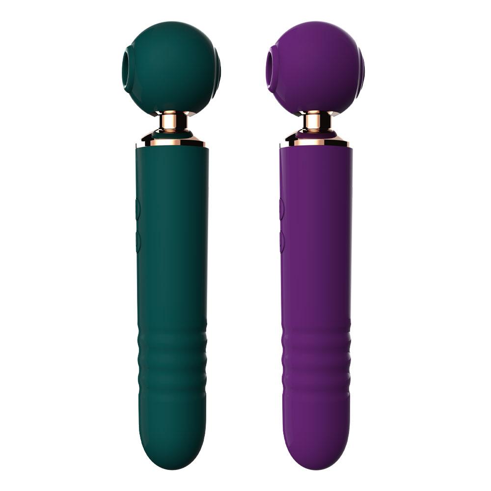 New Product Female Vibrator Sucking And Slapping Telescopic Three-in-one Masturbator Adult Female Wand Massager