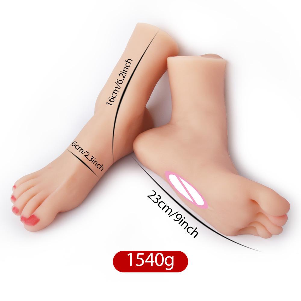 Adultes Realistic Lifelike Silicone Foot Sex Toy Silicon Toes Foot Feet Leg Pussy Fetish Female Sexy