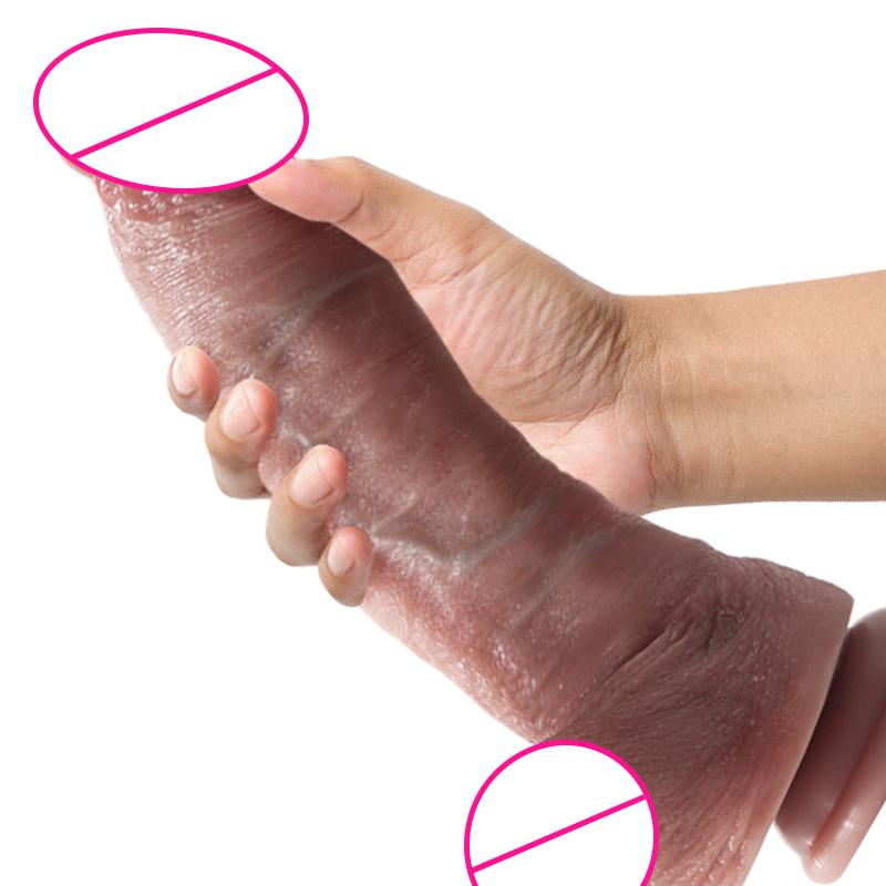 Sexy Adult Shop Wholesale Price Big Size Sex Dildo Novelty Toys Soft Silicone Thrusting Dildos For Women In Female Masturbator