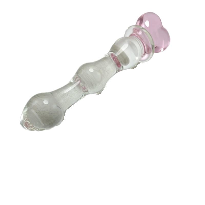 High Quality 21cm Waterproof Clear Glass Dilo Sex Toy