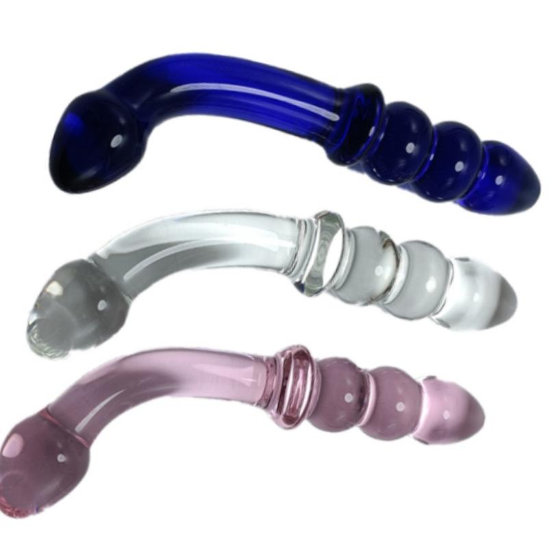 New Style Custom Design Clear Glass Butt Plug Glass Dildo For Sex Life