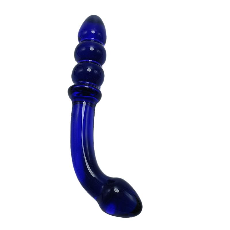 Full Of Variety Shape Anal Butt Plug Glass Blue Sex Toy Glass Dildo