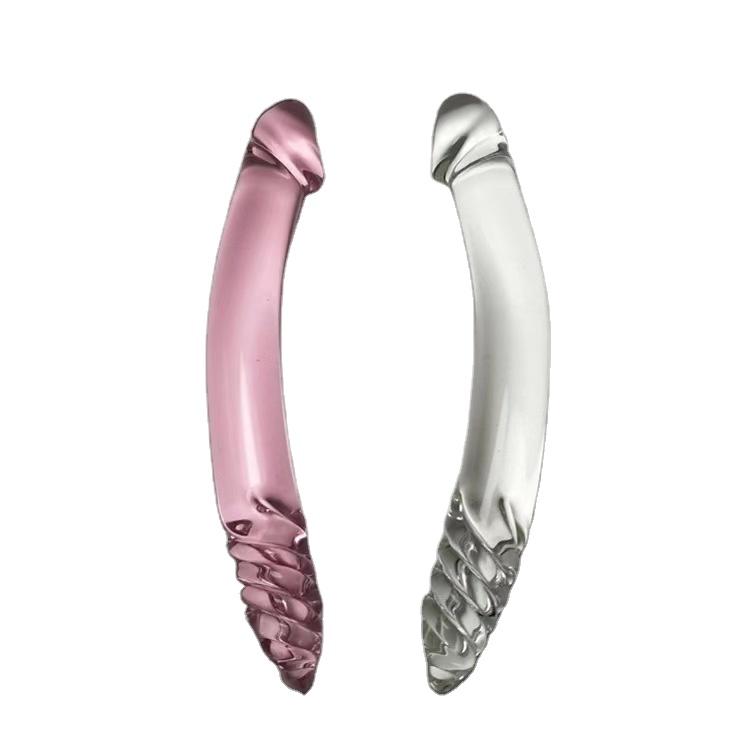 2023 New Style Hot Sell Glass Huge Xxl Dildo Sex Toy Glow Glass Dildo