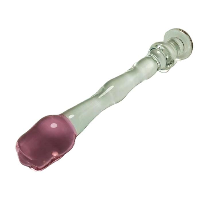 High Fashionable New Style Pink High Quality Glass Sex Toys Crystal Dildos