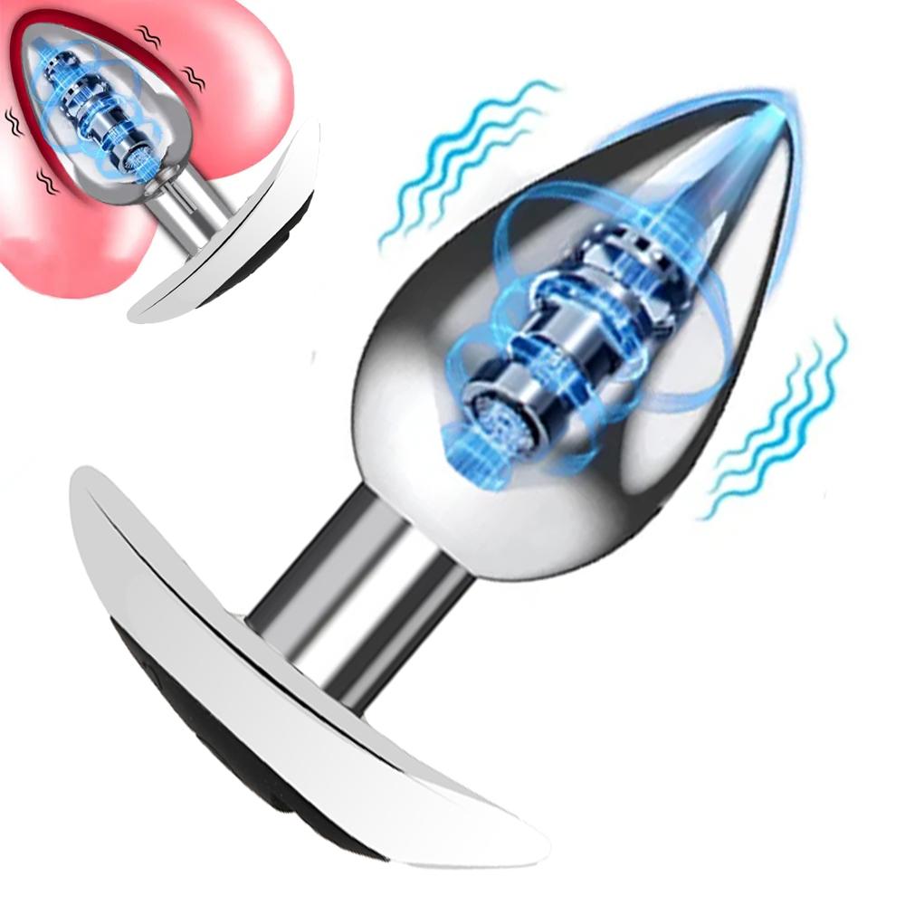 7 Speed Vibration Anal Vibrator Woman Massager Sex Toy Metal Butt Plug Waterproof For Male