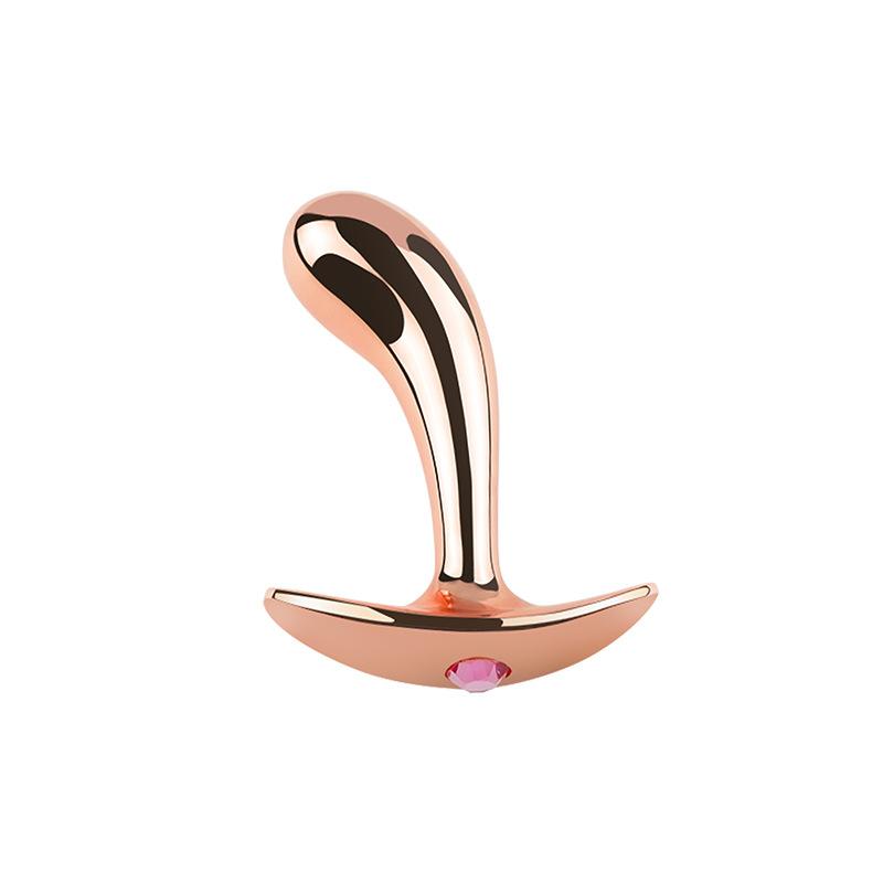 Metal Rose Gold Anal Plug Prostate Massager Butt Sex Toy Masturbation For Male