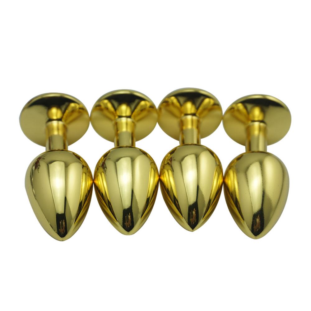 4.2*9.3cm 160g Large Size Golden Alloy Metal Anus Butt Plug Sex Toy