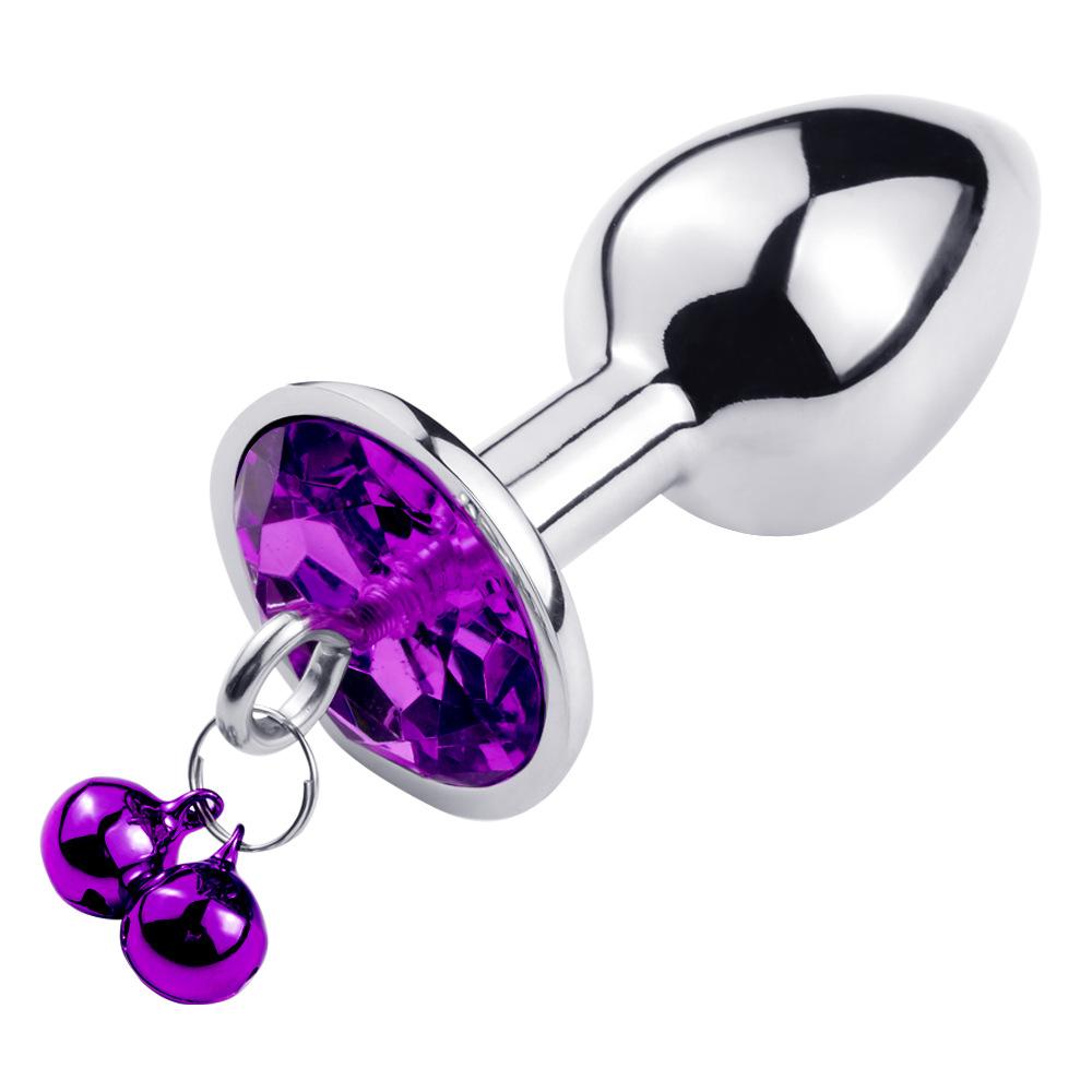 Hot New Products Medium Metal Icy Bell Ring Butt Anal Plug Bdsm Sex Toys For Female Male