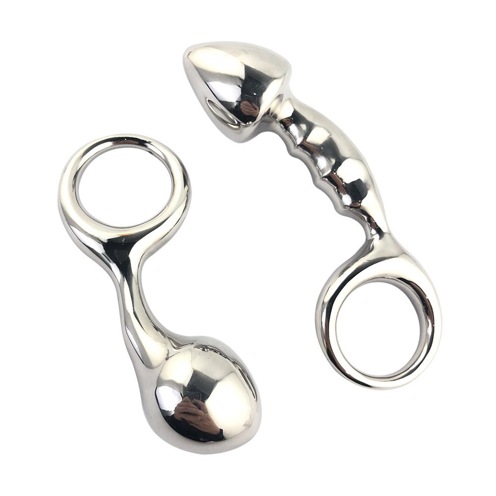 New Style Stainless Steel Pull Ring Anal Plug Butt Stimulation Prostate Massager For Male