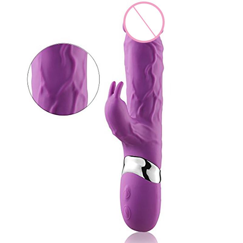 Recharge Real Dildos Dual Rabbit Silicone Vibrators For Women G-spot Powerful Vibrating Adult Sex Toys Electric Online Sex Shop