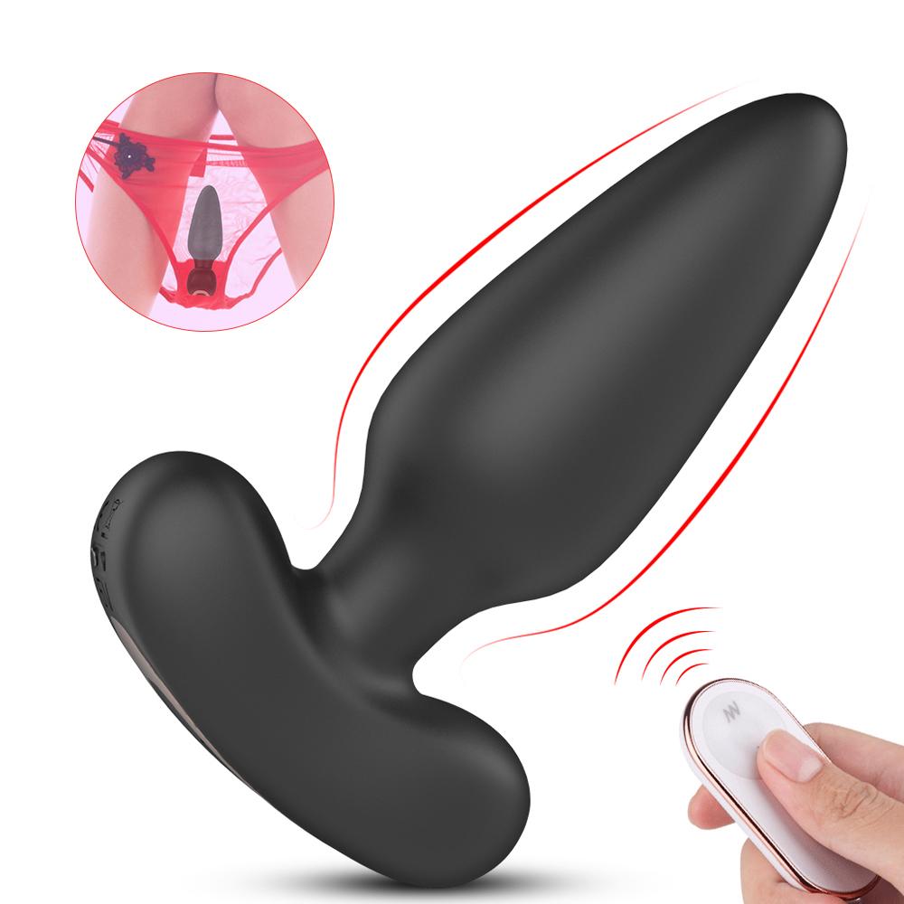  Soft Silicone Electro Wearable Anal Plug Vibrator Remote Sex Toy Women Anal Vagina Vibrator Male Prostate Massager