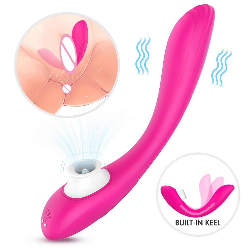  2 In 1 G Spot Vibrator Nipple Pussy Sucking Sex Breast Massage Machine Clitoral Sucking Vibrator For Women Adult Sex Toy