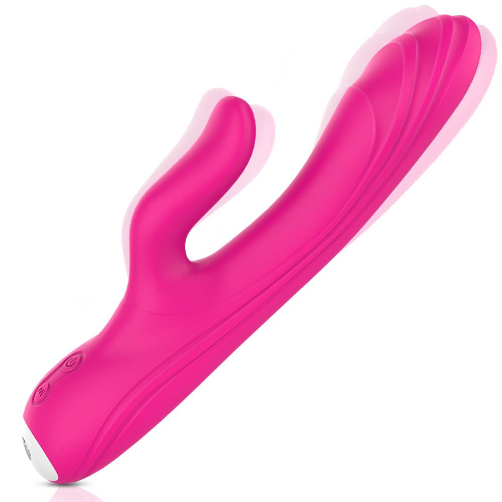  Rechargeable 100% Waterproof Silicone Finger Rabbit Vibrator Female Sex Toy Vagina Vibrator For Masturbation