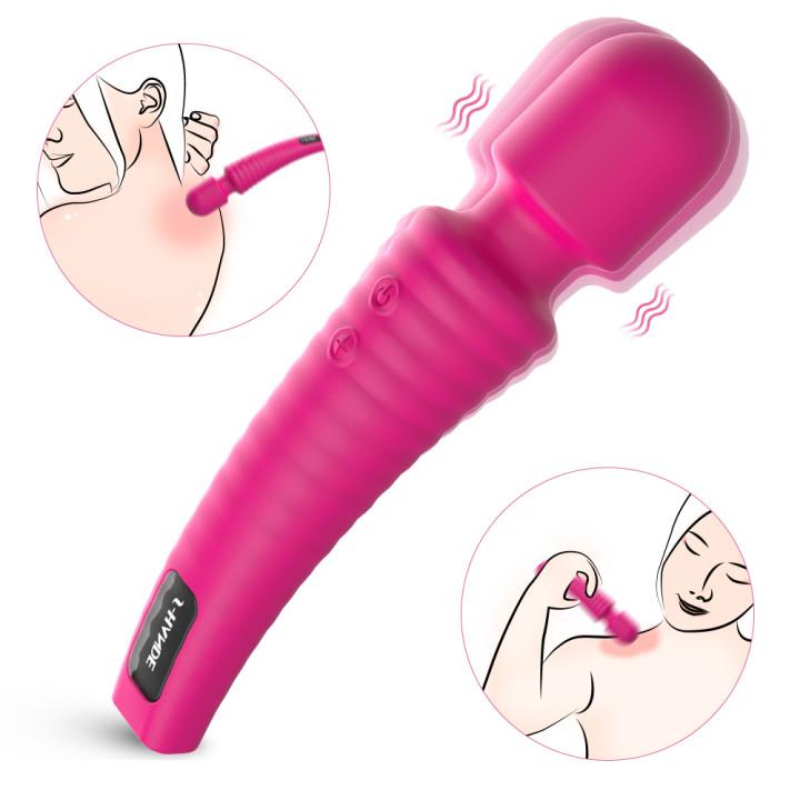  Mini Waterproof Handheld Vibration Cordless Wand Massager For Neck Shoulder Back Body Massage Gun