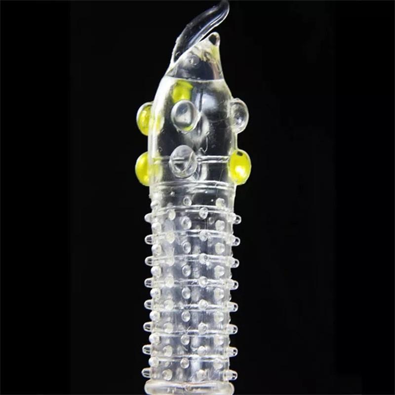 Elastic Washable Clear Crystal Spiky Thorn Condom Penis Delay Dotted Extra Dotted Condoms Product