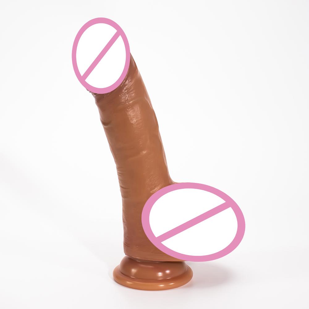 21cm 8.2 Inch Dildo Squirts Water Real Penis Liquid Silicone Dildo Sex Toys Realistic Silicone Dildo For Female