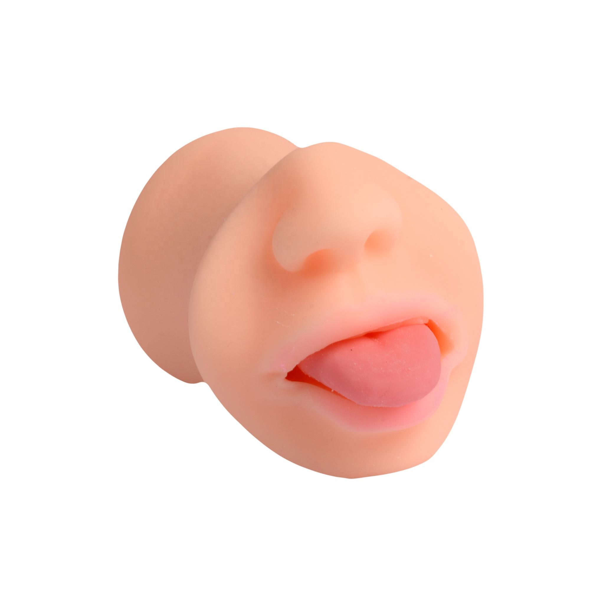  Textured Lifelike Women Mouth Masturbator Sex Toy Oral Sex For Male Masturbation Seductive Styling