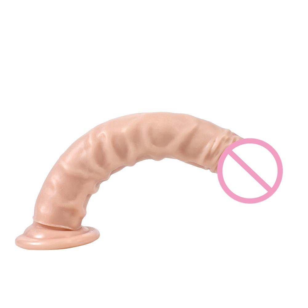  Long Dildo For Women Safety Skin Pvc Realistic Sex Feeling Strong Men Penis Shape Hands Free Sucker Elastic Dildo