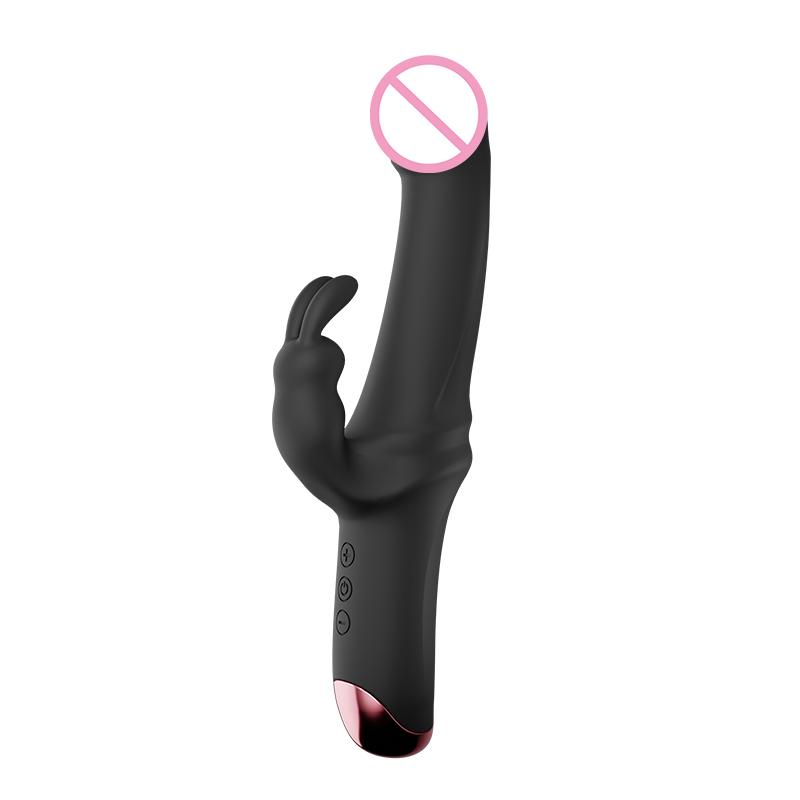 Usb Rechargeable Artificial Rabbit Rotating Dildo Vibrator 18 Sex Toys For Women