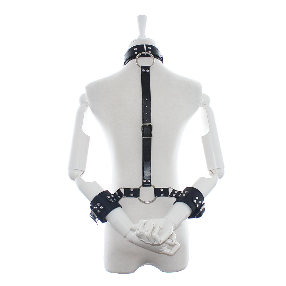 Neck To Wrist Restraints Kit Sexy Slave Frisky Beginner Behind Back Handcuffs Collar Couple Sm Sex Gam