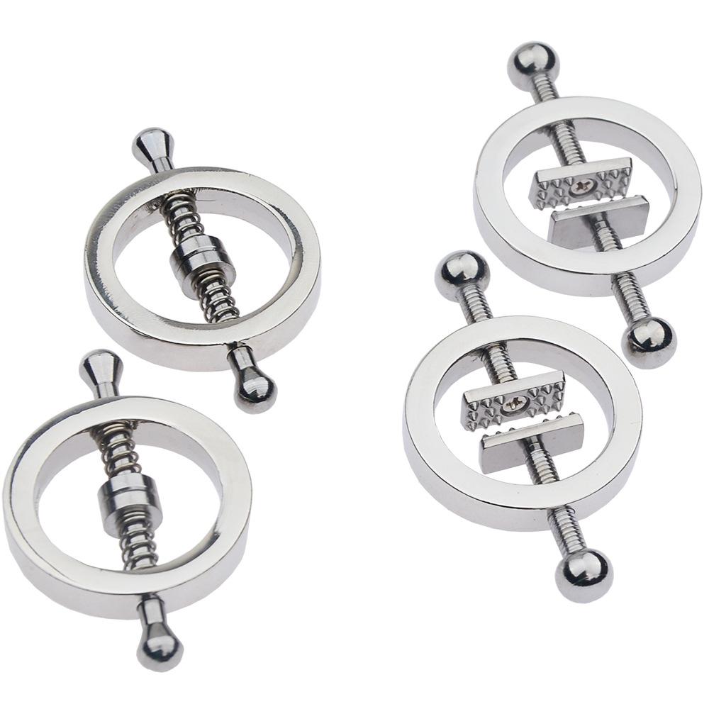 Metal Spring Nipple Clips Stainless Steel Round Adjustable Breast Clamps