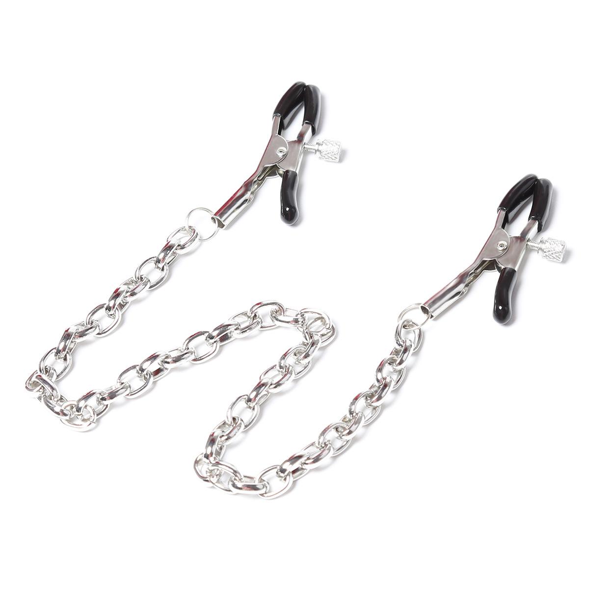 Nipple Ring Stainless Clip On Adjustable Alligator Breast Clips With Chain