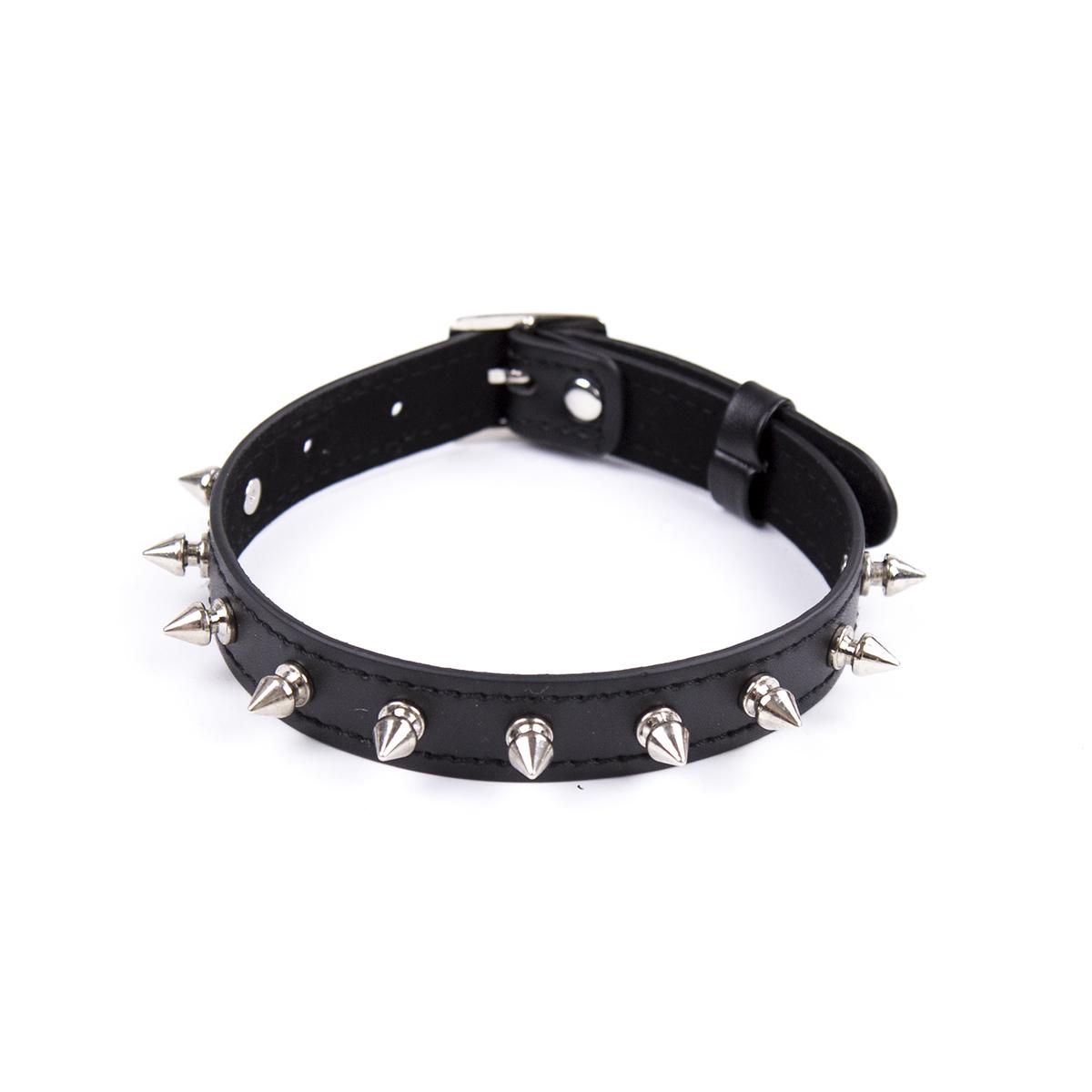 Adjustable Sm Bondage Sex Toys Leather Collar With Spikes For Female