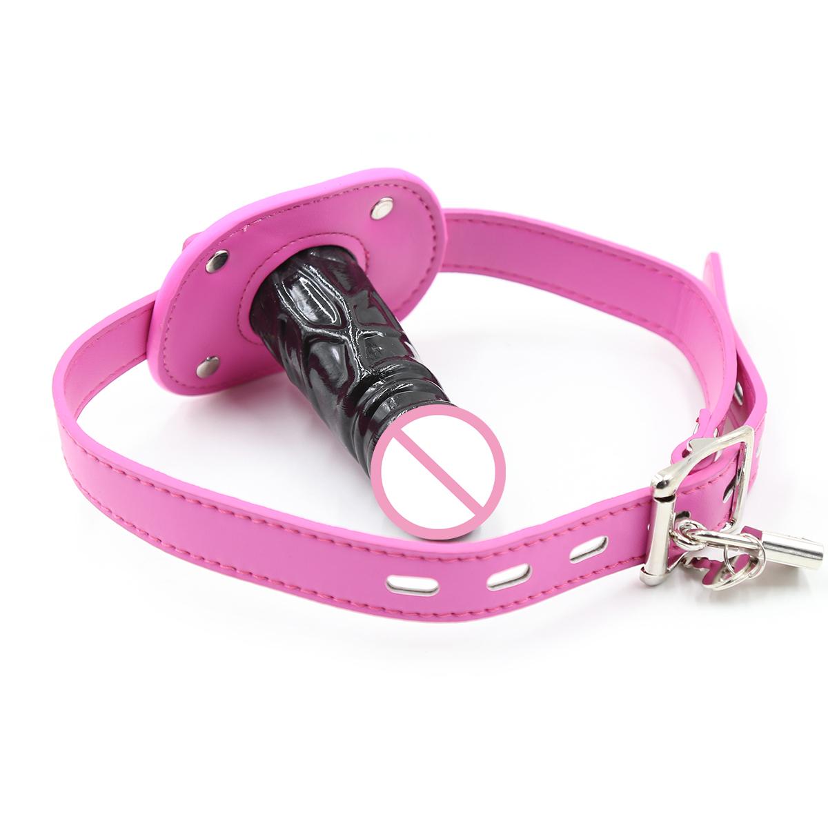 Sm Bondage Set Dildo Harness Gag With Lock Adult Toys