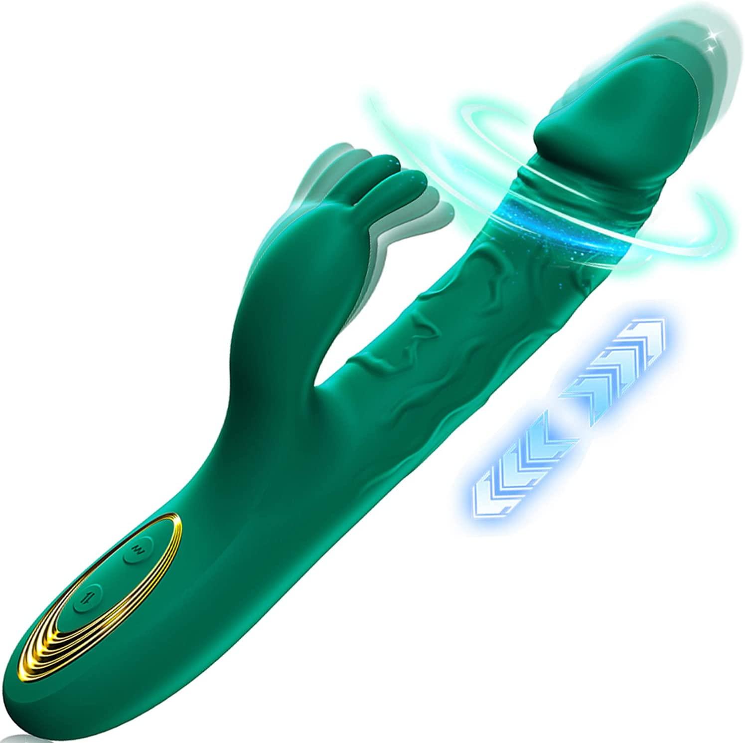  2023 New Vibrator 2in 1 Massager Wand Clit Clitors Stimulator G-spot Rechargeable Rabbit Dildo Sex Toys Women