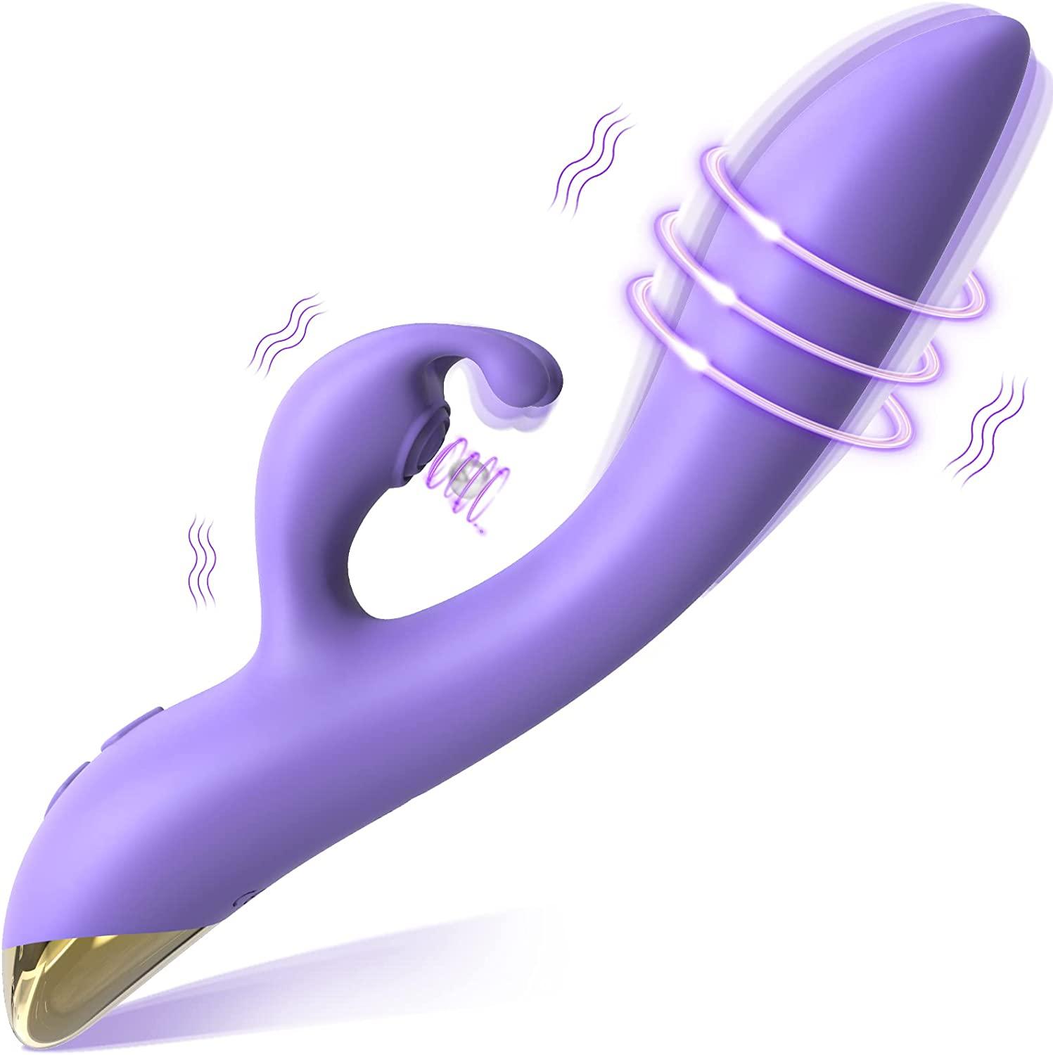  New Vibrator 1 In 1 Rabbit Vibrator G-spot Realistic Dildo Massager Wand Clit Stimulator Rechargeable Sex Toys For Women