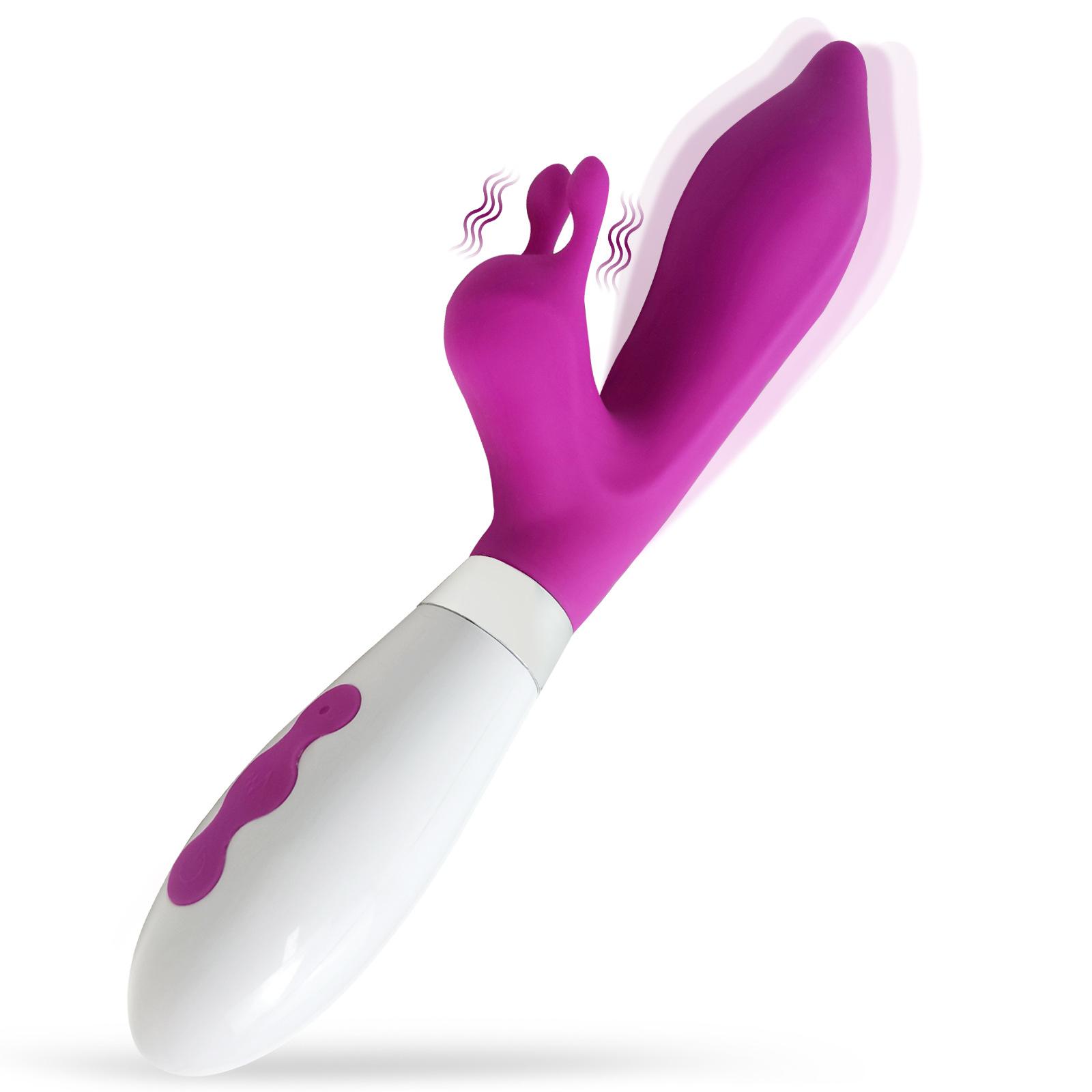  2023 2 In 1 Rechargeable G-spot Clit Vagina Stimulate Anal Licking Clit Rabbit Vibrator Sex Toy For Women