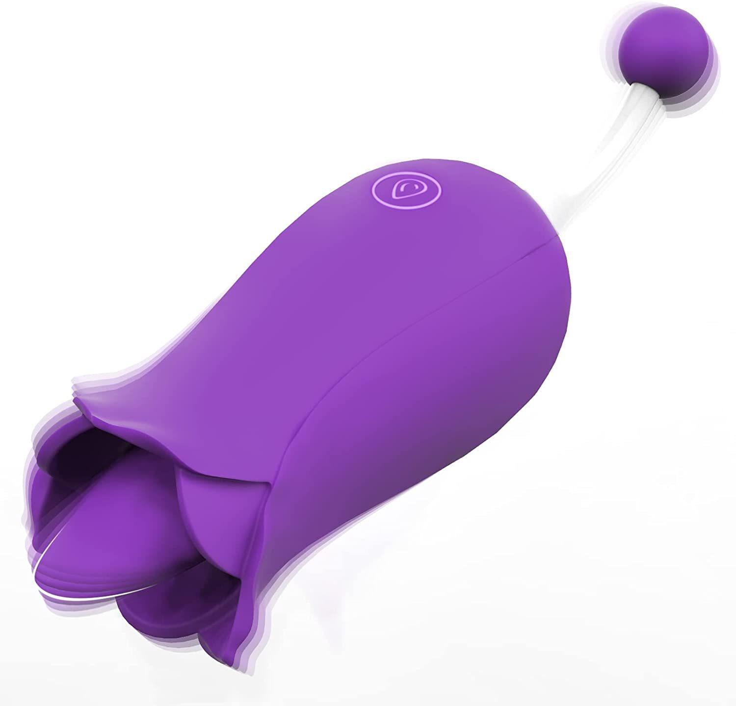  New Rose Vibrator G-spot Licking Tongue Clit Stimulator Female Sex Toy For Women