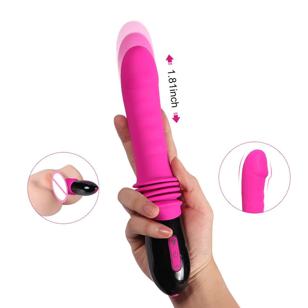  Hotselling Wholesale Usb Rechargeable Waterproof Thrusting Vibrating Wand Vibrators For Female Masturbation Strong Shock