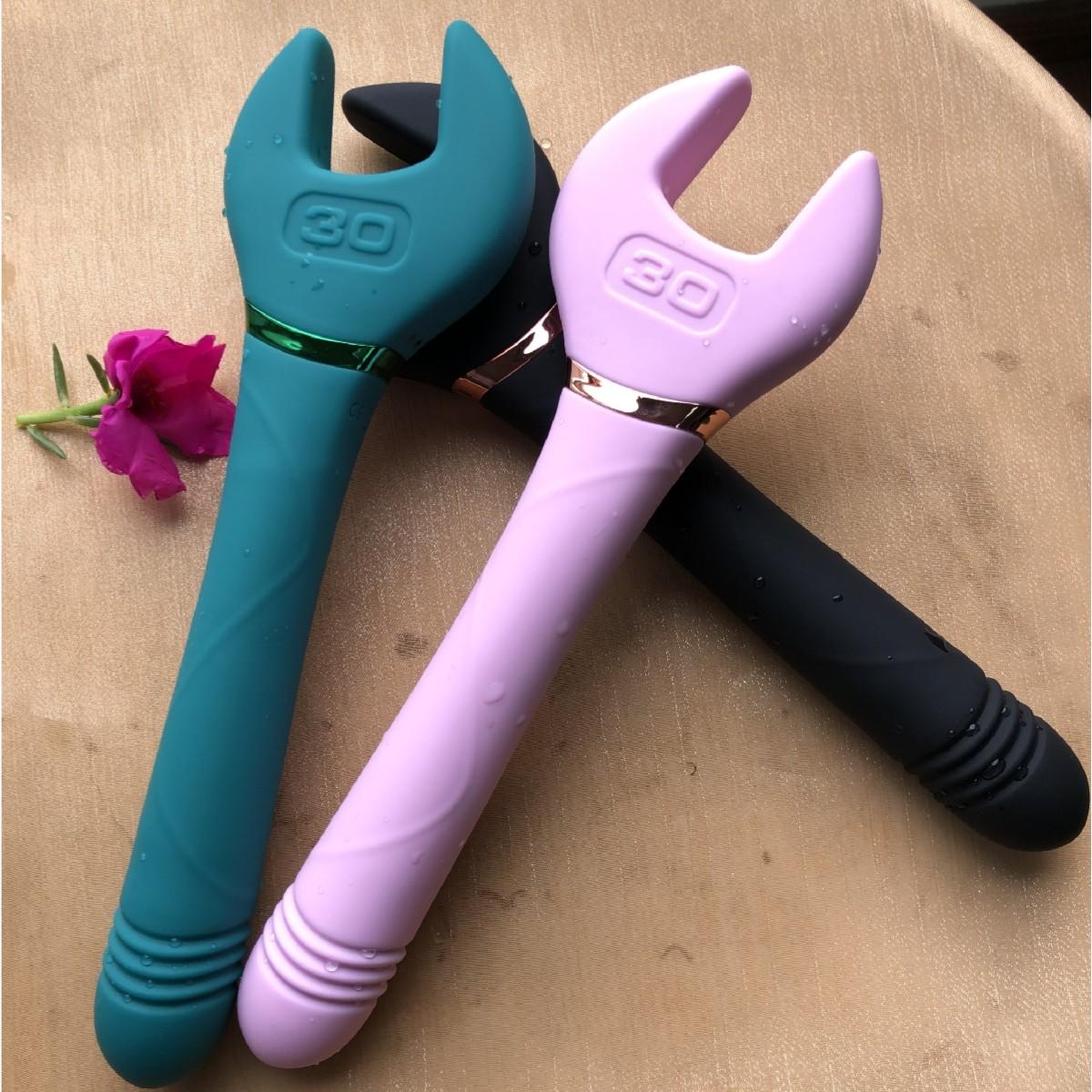  Wand Vibrator Clitoris Stimulator G Spot Masturbator Wrench Shaped Vibrator Hammer Sex Toy For Woman