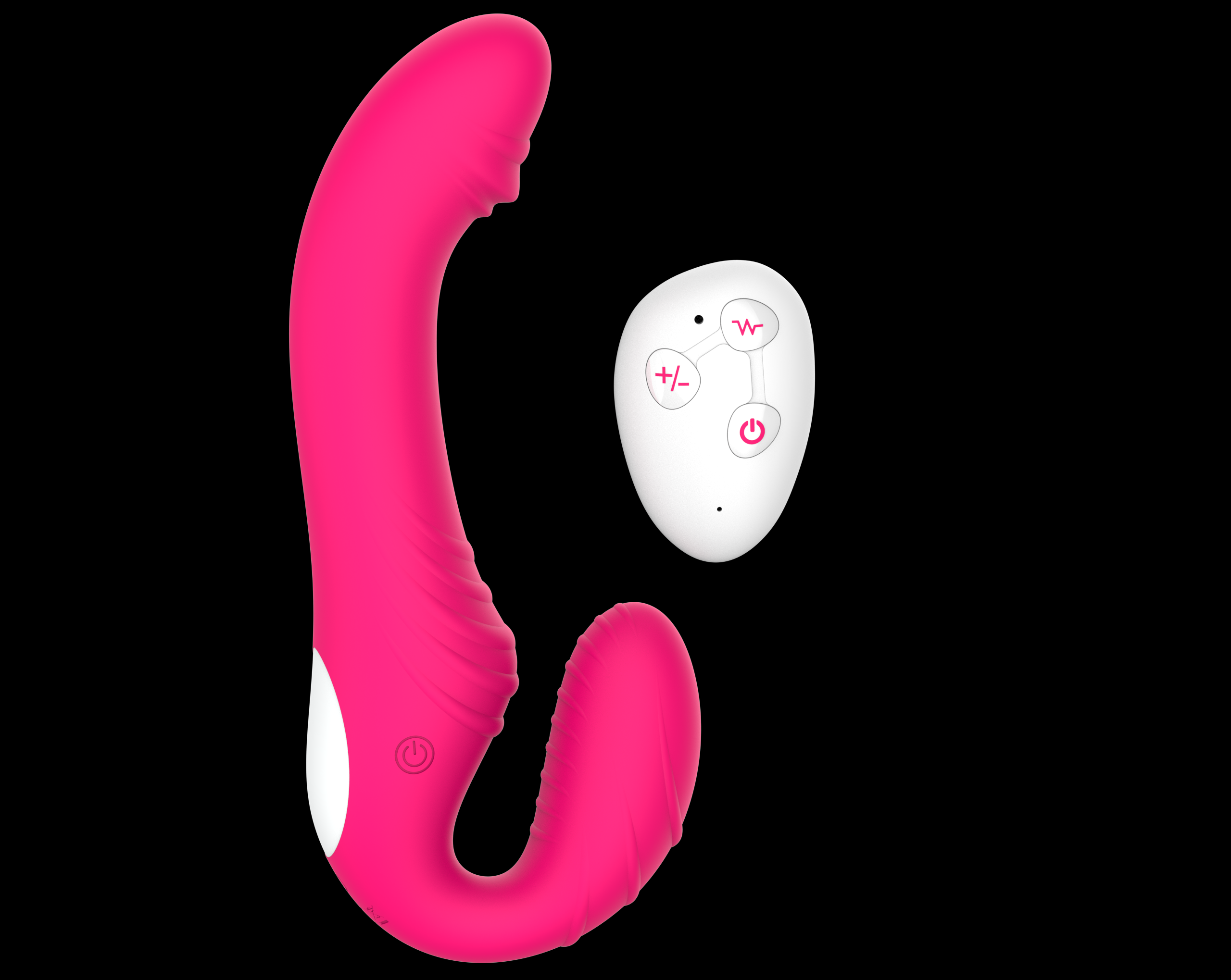  Remote Control Strapless Strap On Double Dildo Dual Vibrator Sex Toy For Lesbian Female Product Women