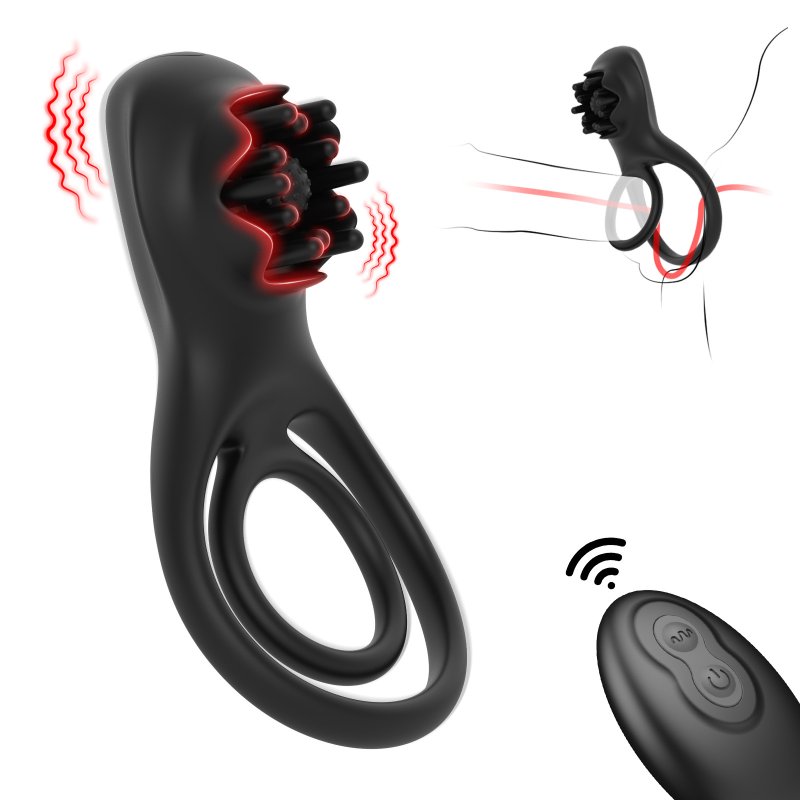 Cock Ring Vibrator with Clitoral Stimulator