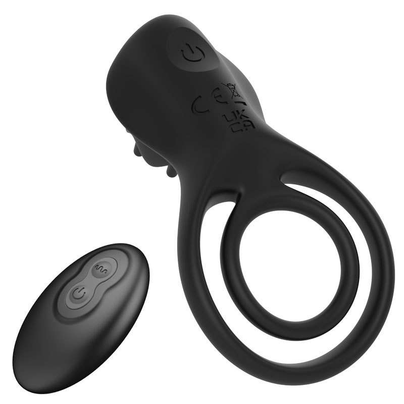 Cock Ring Vibrator with Clitoral Stimulator